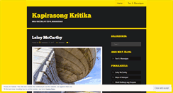 Desktop Screenshot of kapirasongkritika.wordpress.com