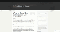 Desktop Screenshot of begoodinteriordesign.wordpress.com