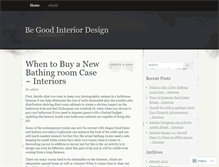 Tablet Screenshot of begoodinteriordesign.wordpress.com