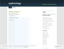 Tablet Screenshot of napkinology.wordpress.com