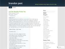 Tablet Screenshot of brandonpost.wordpress.com