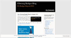 Desktop Screenshot of olswangbudgetblog.wordpress.com