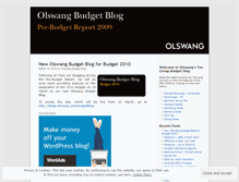 Tablet Screenshot of olswangbudgetblog.wordpress.com