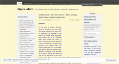 Desktop Screenshot of operaalert.wordpress.com