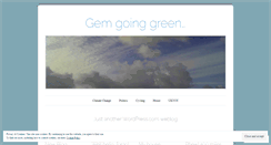 Desktop Screenshot of gemgoingreen.wordpress.com