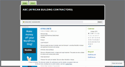 Desktop Screenshot of africanbuildingcontractors.wordpress.com