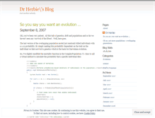 Tablet Screenshot of drherbie.wordpress.com
