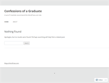 Tablet Screenshot of confessionsofagrad.wordpress.com