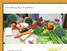 Tablet Screenshot of anythingbutfalafels.wordpress.com