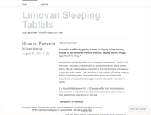 Tablet Screenshot of limovansleepingtablets.wordpress.com