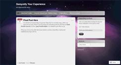 Desktop Screenshot of demystifyexperience.wordpress.com