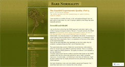 Desktop Screenshot of barenormality.wordpress.com