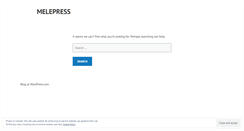 Desktop Screenshot of melepress.wordpress.com