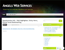 Tablet Screenshot of angelswebservices.wordpress.com