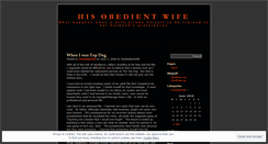 Desktop Screenshot of hisobedientwife.wordpress.com
