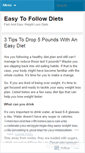 Mobile Screenshot of easytofollowdiets.wordpress.com