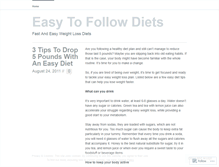 Tablet Screenshot of easytofollowdiets.wordpress.com