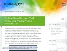 Tablet Screenshot of healthblog4you.wordpress.com