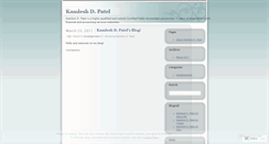 Desktop Screenshot of kamleshdpatel.wordpress.com