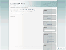 Tablet Screenshot of kamleshdpatel.wordpress.com