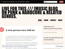 Tablet Screenshot of liveforthismusic.wordpress.com