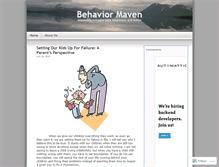 Tablet Screenshot of behaviormaven.wordpress.com