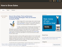 Tablet Screenshot of howtogrowsales3.wordpress.com