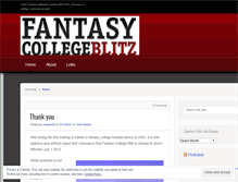 Tablet Screenshot of fantasycollegeblitz.wordpress.com