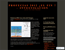 Tablet Screenshot of 1profecias2012.wordpress.com