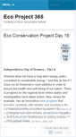 Mobile Screenshot of ecoproject365.wordpress.com