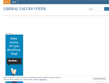 Tablet Screenshot of liberalvaluesvoter.wordpress.com