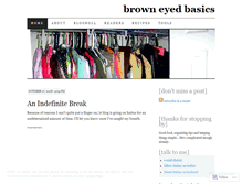 Tablet Screenshot of browneyedbasics.wordpress.com