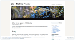 Desktop Screenshot of lifethefinalfrontier.wordpress.com