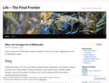 Tablet Screenshot of lifethefinalfrontier.wordpress.com