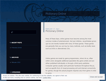 Tablet Screenshot of pictionaryonline.wordpress.com