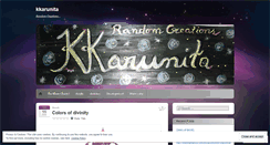 Desktop Screenshot of kkarunita.wordpress.com