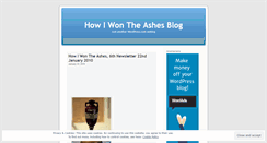 Desktop Screenshot of howiwontheashes.wordpress.com