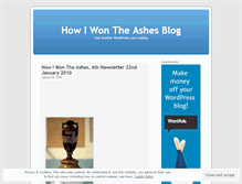 Tablet Screenshot of howiwontheashes.wordpress.com