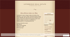 Desktop Screenshot of lethbridgerealestate.wordpress.com