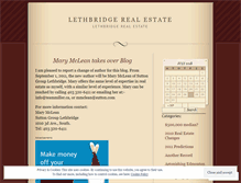 Tablet Screenshot of lethbridgerealestate.wordpress.com