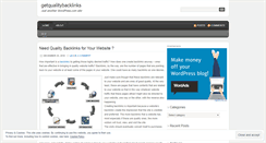 Desktop Screenshot of getqualitybacklinks.wordpress.com