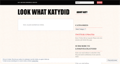 Desktop Screenshot of lookwhatkatydid.wordpress.com