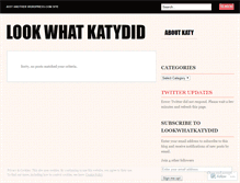 Tablet Screenshot of lookwhatkatydid.wordpress.com