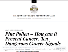 Tablet Screenshot of pinepollen.wordpress.com