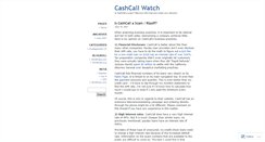 Desktop Screenshot of cashcallwatch.wordpress.com