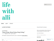 Tablet Screenshot of lifewithalli.wordpress.com