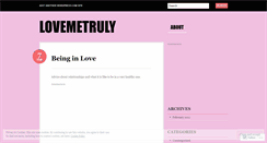 Desktop Screenshot of lovemetruly.wordpress.com