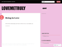 Tablet Screenshot of lovemetruly.wordpress.com