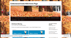 Desktop Screenshot of mycottonwoodcreekhoa.wordpress.com