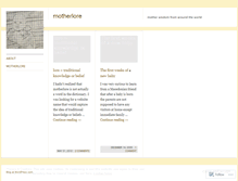 Tablet Screenshot of motherlore.wordpress.com